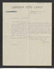 Nachlass Franz Steindachner, Brief von Otto Lange an Franz Steindachner (28.06.1909), Inv.Nr. 287.02, Seite 1